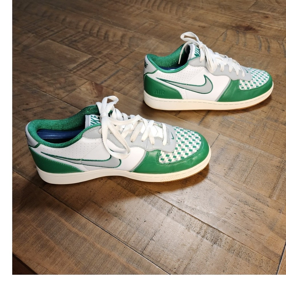 Nike Air Force 1 Low Pine‎ Green Woven Checkerboard 311191-108 Mens 9.5 2006 - Picture 2 of 7